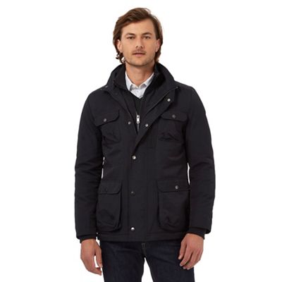 Big and tall navy four pocket jacket